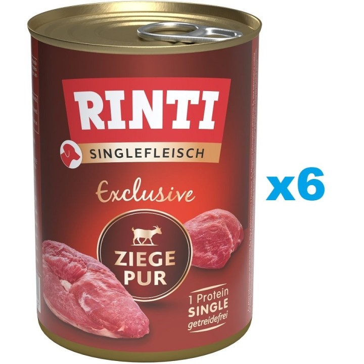 RINTI Singlefleisch Exclusive Goat Pure Monoprotein Ziege 6x400 g