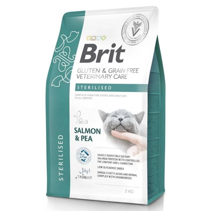 BRIT Grain Free Veterinary Care Cat Sterilised Salmon Pea 5 kg
