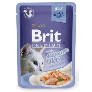 BRIT Premium Cat Fillets in Jelly Katzennassfutter mit Lachs 24x85g