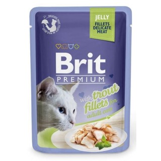 BRIT Premium Cat Fillets in Jelly Nassfutter mit Forelle für Katzen 24x85g