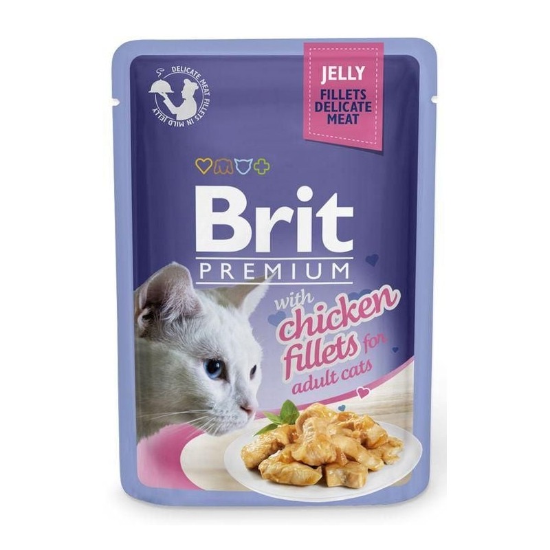 BRIT Premium Cat Fillets in Jelly Huhn 24x85g