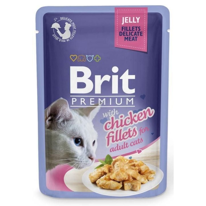 BRIT Premium Cat Fillets in Jelly Huhn 24x85g