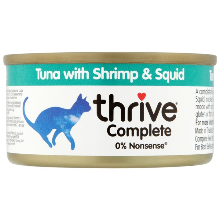 Thrive Complete 6 x 75 g - Thunfisch mit Garnelen & Tintenfisch