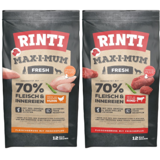 RINTI MAX-I-MUM Beef mit Rind 12 kg + Chicken mit Huhn 12 kg