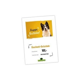 Geschenk-Gutschein zum Ausdrucken, Happy Birthday