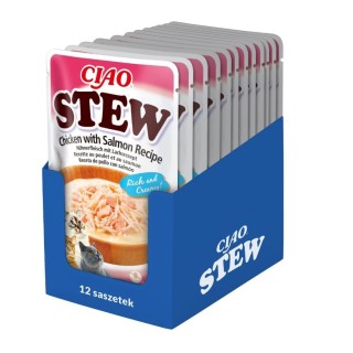 INABA CIAO Stew Gericht mit Huhn und Lachs 12x40g