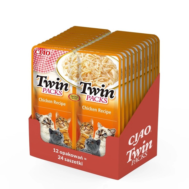 INABA Twin Huhn in Brühe für Katzen 24x40 g