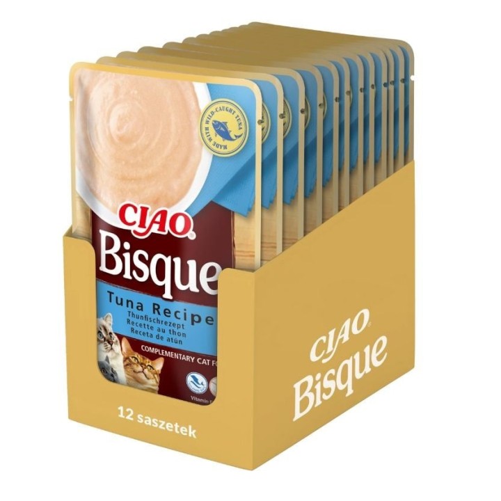 INABA CIAO Bisque Thunfischcremesuppe für Katzen 12x40g