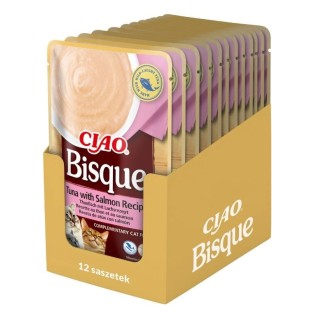 INABA CIAO Bisque Thunfisch und Lachscremesuppe für Katzen 12x40g