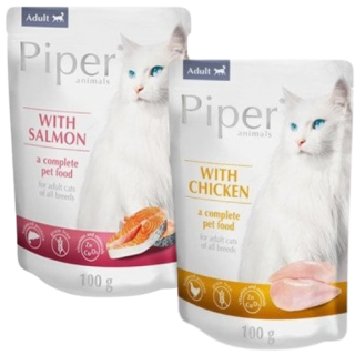 PIPER Adult Mix Geschmacks Huhn und Lachs 24x100 g