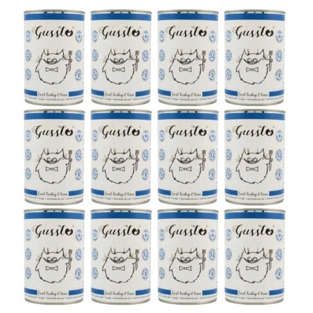 GUSSTO Cat Fresh Turkey&amp,Tuna FRISCHES TRUTHAHN UND THUNFISCH 12x400 g