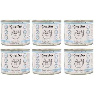 GUSSTO Cat Fresh Salmon 200 g x 6