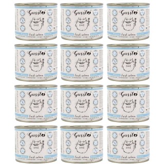 GUSSTO Cat Fresh Salmon 12x200 g