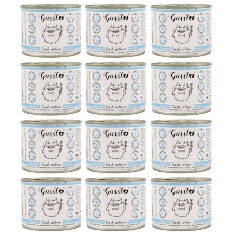 GUSSTO Cat Fresh Salmon 12x200 g