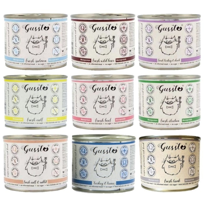 GUSSTO Cat mix Geschmacks 9x200 g