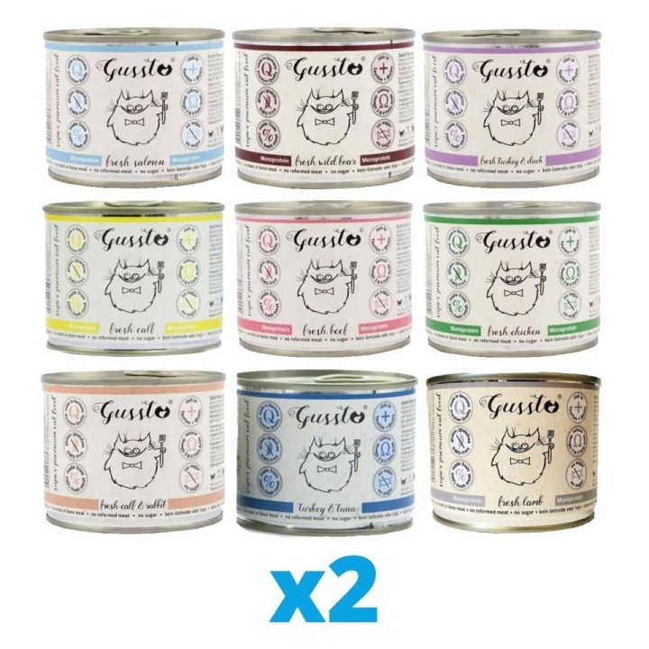 GUSSTO Cat MIX Geschmacks 18x200 g