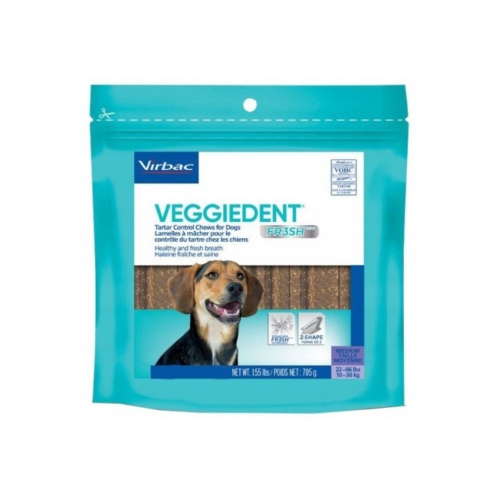 VIRBAC Veggiedent Fresh M (10-30 kg) 15 pcs