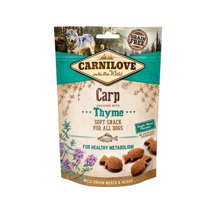CARNILOVE Dog Soft Snack - Carp with Thyme - Karpfen mit Thymian 200 g