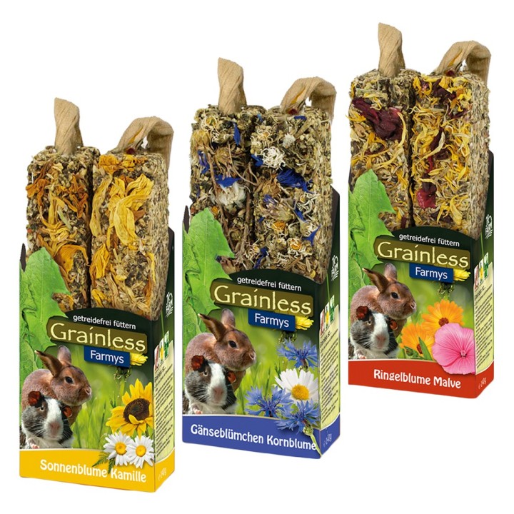 JR Farm Farmy´s Grainless Mixed Pack - 3 x 2 Sticks (3 Sorten je 140 g)