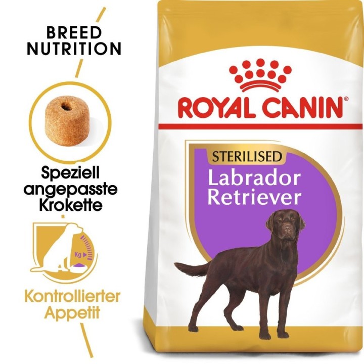 ROYAL CANIN Labrador Retriever Adult Sterilised Trockenfutter für kastrierte Hunde 12 kg