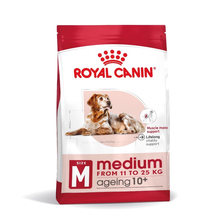 ROYAL CANIN MEDIUM Ageing 10+ Trockenfutter für ausgewachsene Hunde, mittlere Rassen 15 kg