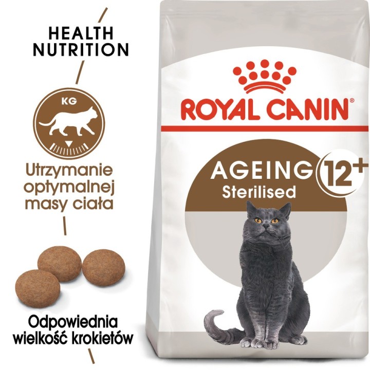 ROYAL CANIN AGEING 12+ Sterilised Trockenfutter für ältere kastrierte Katzen 2 kg