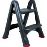 CURVER Trittleiter Hocker 2 Stufen schwarz/rot