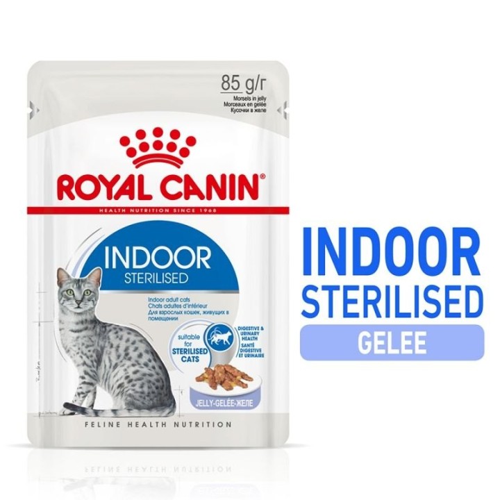 ROYAL CANIN INDOOR Sterilised in Gelee Nassfutter für Wohnungskatzen 12 x 85 g
