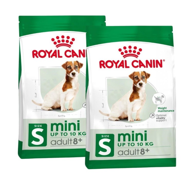 ROYAL CANIN MINI Adult 8+ Trockenfutter für ältere kleine Hunde 16kg (2 x 8 kg)