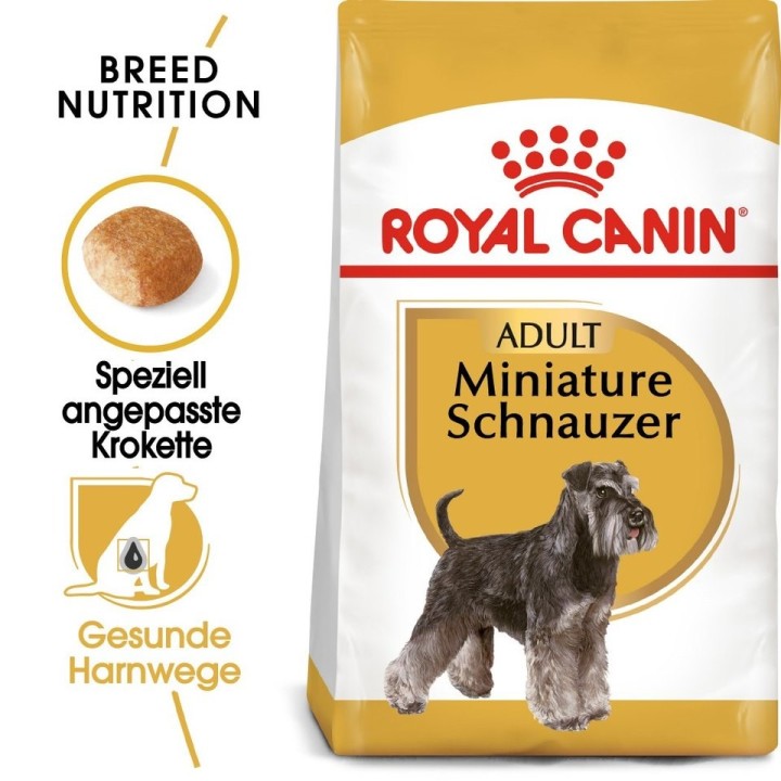 ROYAL CANIN Miniature Schnauzer Adult Hundefutter trocken für Zwergschnauzer 15 kg (2 x 7.5 kg)