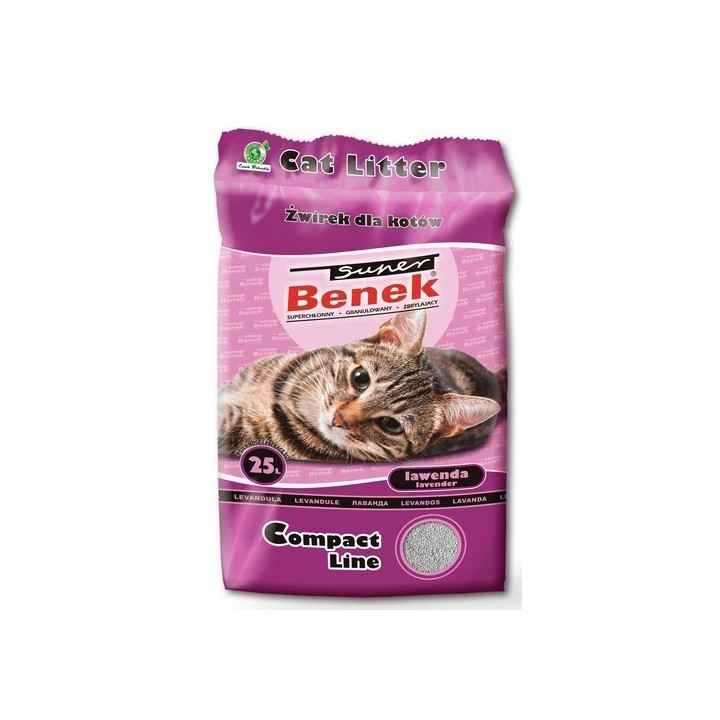 BENEK Super compact Lavendel-Bentonitstreu 50 l (25 l x 2)