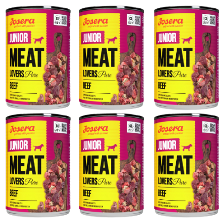 JOSERA Meat Lovers Junior Pure Rind für Welpen 6x400g