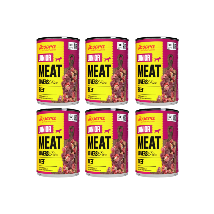 JOSERA Meat Lovers Junior Pure Rind für Welpen 6x400g