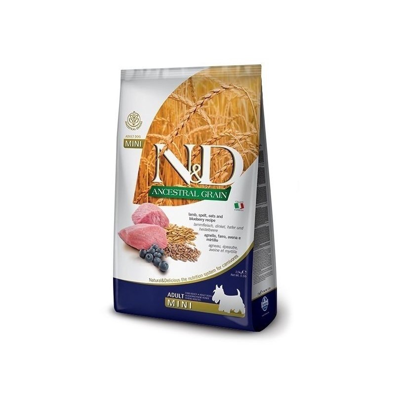 FARMINA N&amp,D Low Grain Lamb &amp, Blueberry Adult Mini 2.5 kg