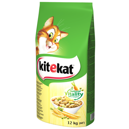 KITEKAT Katzentrockenfutter Huhn und Gemüse 12 kg