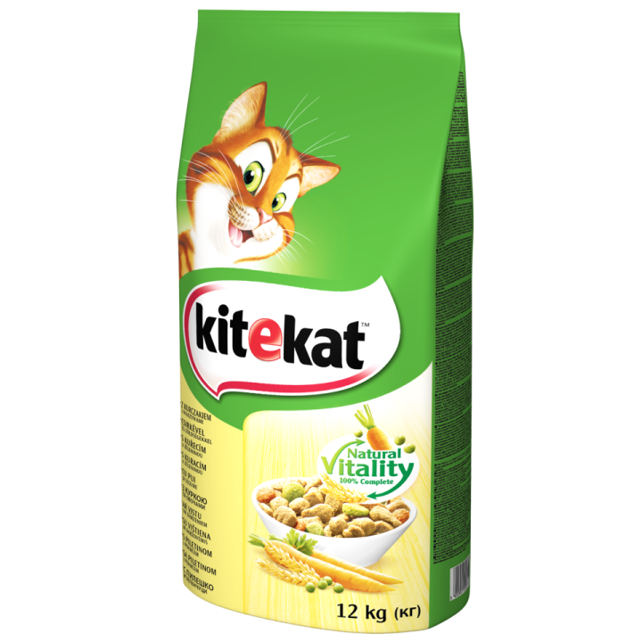 KITEKAT Katzentrockenfutter Huhn und Gemüse 12 kg