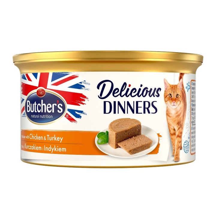 BUTCHER'S Classic Delicious Dinners mit Hühner- und Putenmousse 85 g