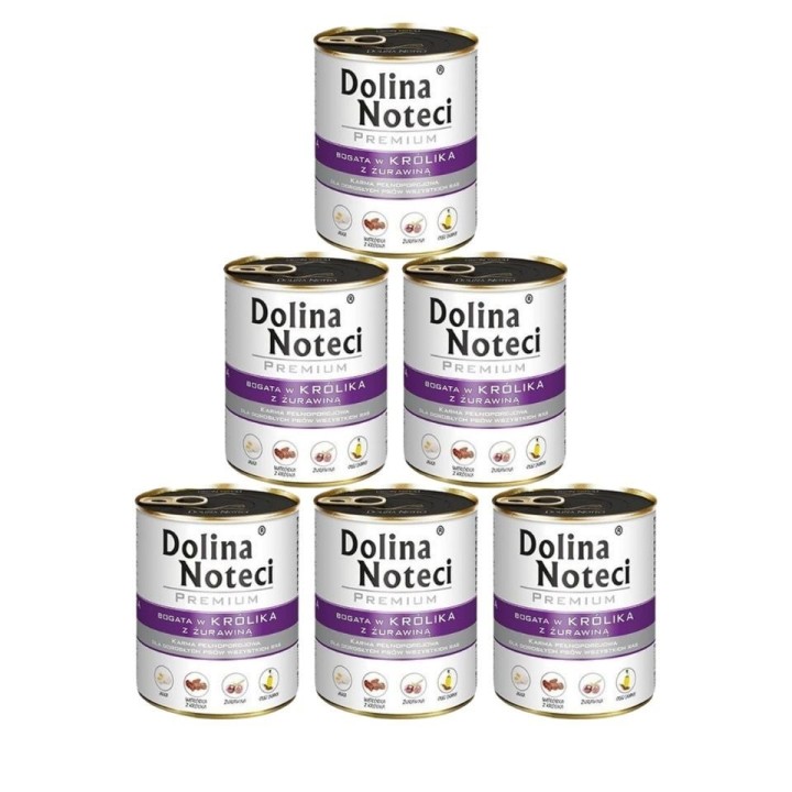 DOLINA NOTECI Premium reich an Kaninchen mit Moosbeere 6 x 800g