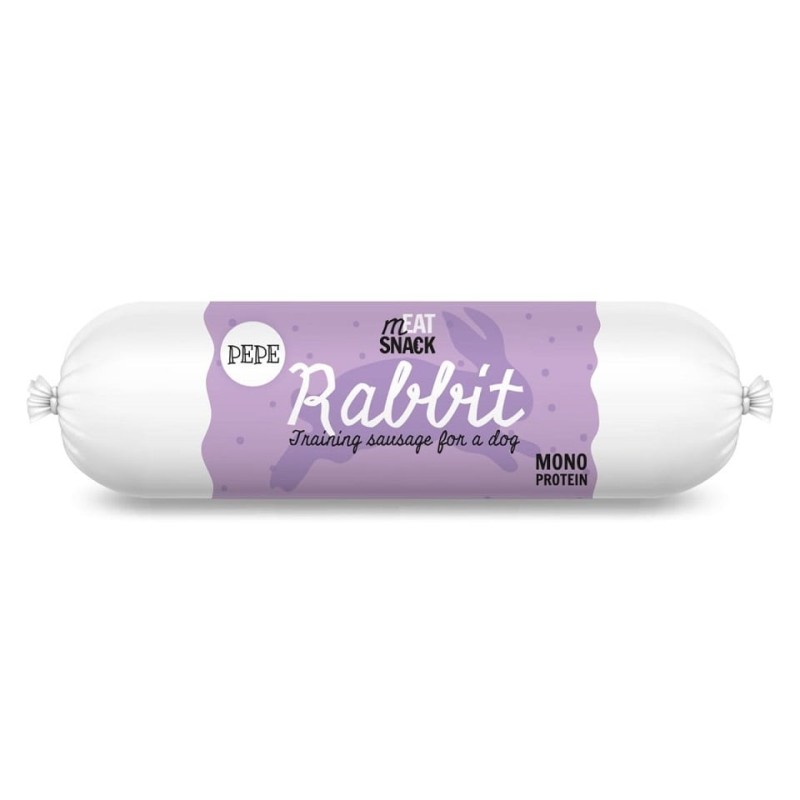 PAKA ZWIERZAKA PEPE Meat Snack Kaninchenwurst für Hunde 200g
