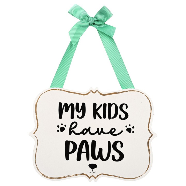 Türschild "My Kids Have Paws" -  L 20,5 x B 15,5 cm
