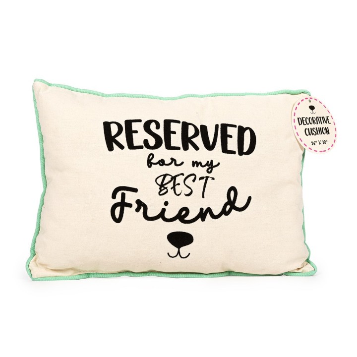Kleines Deko-Kissen "Reserved for My Best Friend" - L 38 x B 26 x H 8,5 cm