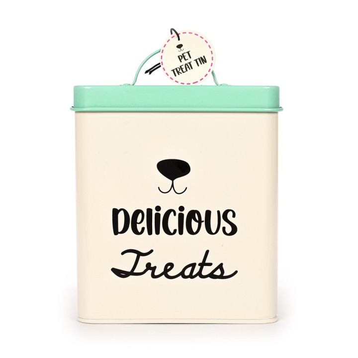 Leckerli-Dose "Delicious Treats" -  L 13,5 x B 13,5 x H 16 cm