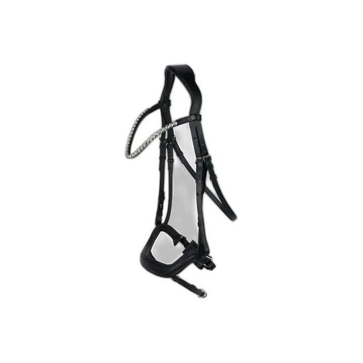 Anatomisch geformte Reittrense für Pferde mit Kristall-Stirnband Horze Highbury
