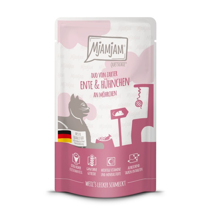 MjAMjAM Quetschie 12 x 125 g - Ente & Huhn