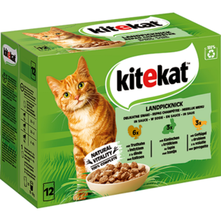 Kitekat Frischebeutel 85g 12-Pack Landpicknick in Sauce - 1.020 g