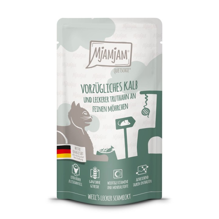 MjAMjAM Quetschie 12 x 125 g - Kalb & Truthahn