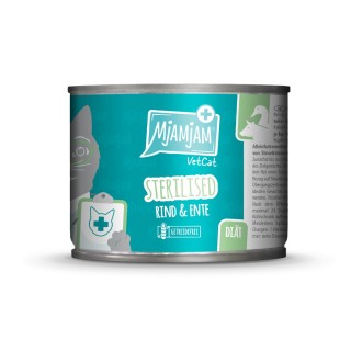 MjAMjAM VetCat Sterilized 6 x 200 g - Rind & Ente