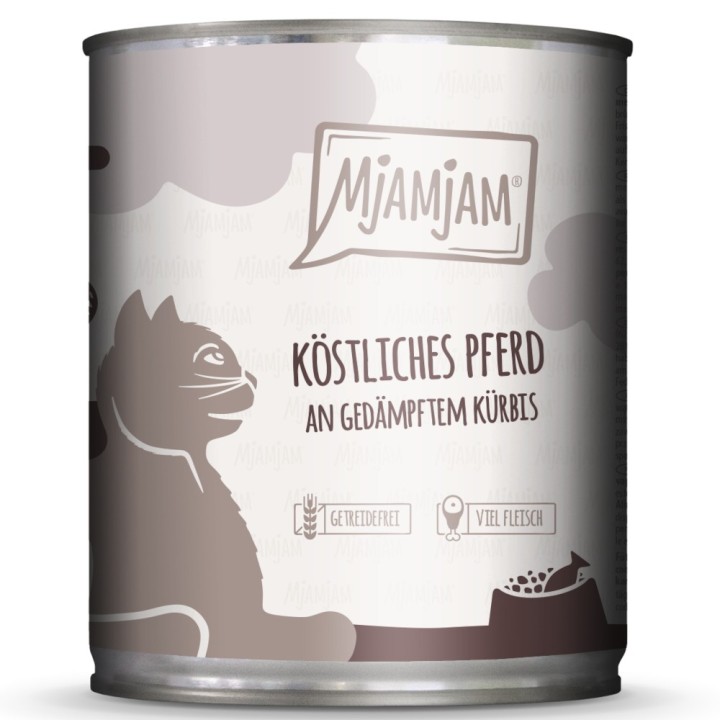 MjAMjAM 6 x 800 g  - köstliches Pferd an gedämpftem Kürbis