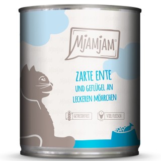 MjAMjAM 6 x 800 g  - zarte Ente & Geflügel an leckeren Möhrchen