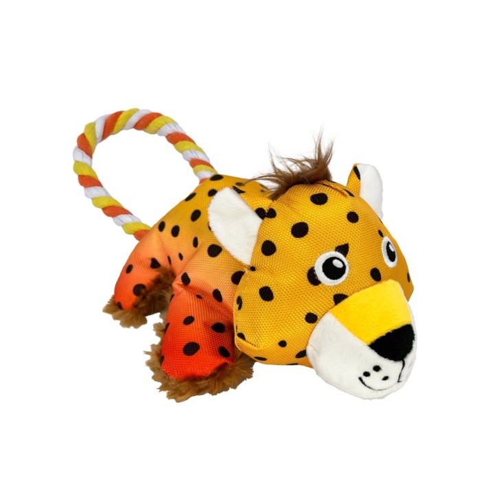 KONG Cozie Tuggz Hundespielzeug Gepard - Gr. S/M:  ca. L 26,7 x B 14,6 x H 8,9 cm